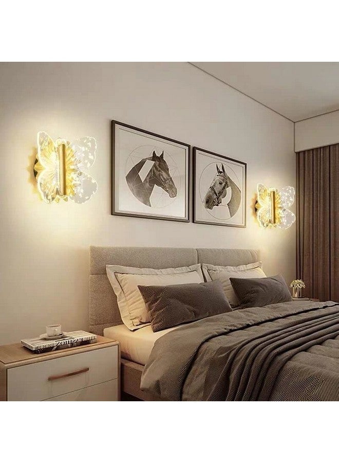 CITRA Transparent Butterfly Gold LED Wall Lamp Bedside Light - Warm White - Image 5