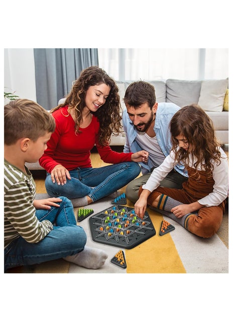Chain Triangle Chess Game,Rubber Band Chain Triangle Chess, Chain Triangle Chess,Chain Chess Desktop Puzzle Interactive Game for Kids Adult Family Party.