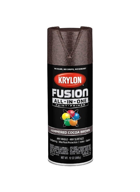 Fusion All-In-One Rust Resistant Spray Paint Hammered Cocoa Brown 12 oz K02785007