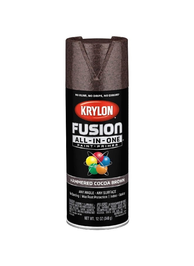 Fusion All-In-One Rust Resistant Spray Paint Hammered Cocoa Brown 12 oz K02785007