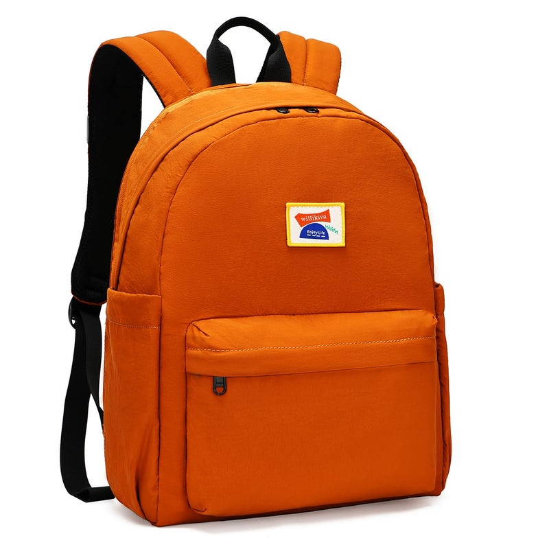 willikiva Kids Backpack for School Boys Girls Teens Toddler Backpack Waterproof Kindergarten Preschool Elementary Bookbag Children Travel BagOrangeMedium - Image 2