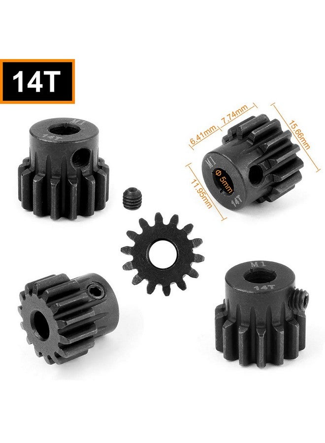 Hobbypark Metal Steel Mod 1 Pinion Gear Set 5Mm Shaft Hole 13T 14T 15T 16T Motor Gears Kit For Rc Car (4-Pack) - Image 3
