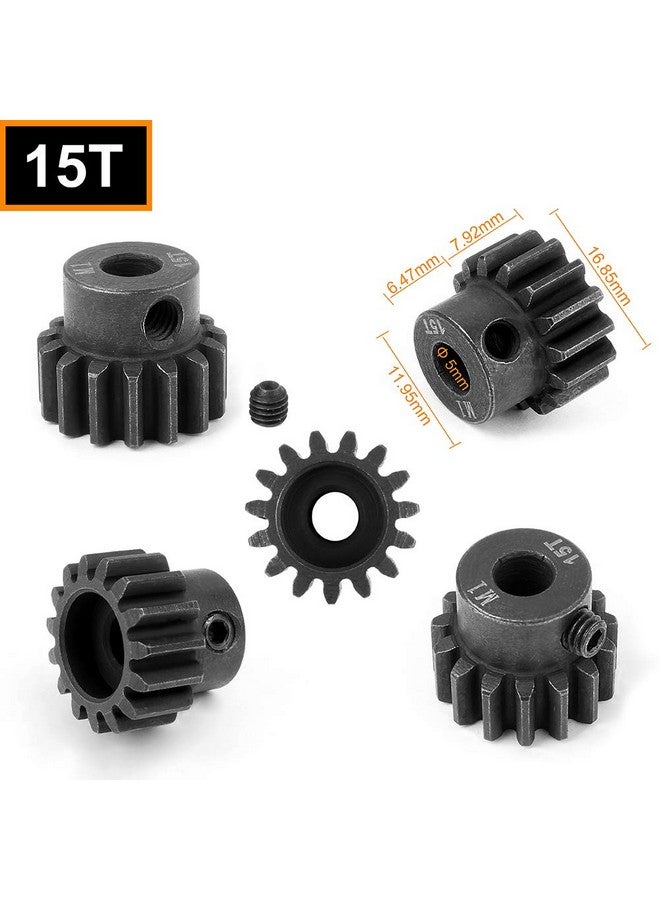 Hobbypark Metal Steel Mod 1 Pinion Gear Set 5Mm Shaft Hole 13T 14T 15T 16T Motor Gears Kit For Rc Car (4-Pack) - Image 4