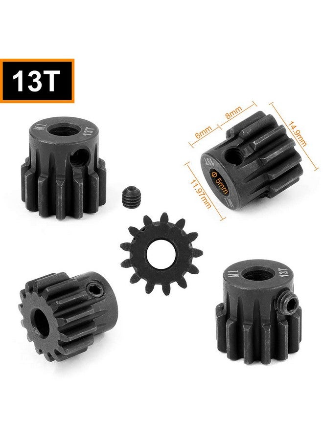 Hobbypark Metal Steel Mod 1 Pinion Gear Set 5Mm Shaft Hole 13T 14T 15T 16T Motor Gears Kit For Rc Car (4-Pack) - Image 2