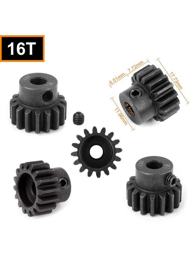 Hobbypark Metal Steel Mod 1 Pinion Gear Set 5Mm Shaft Hole 13T 14T 15T 16T Motor Gears Kit For Rc Car (4-Pack) - Image 5