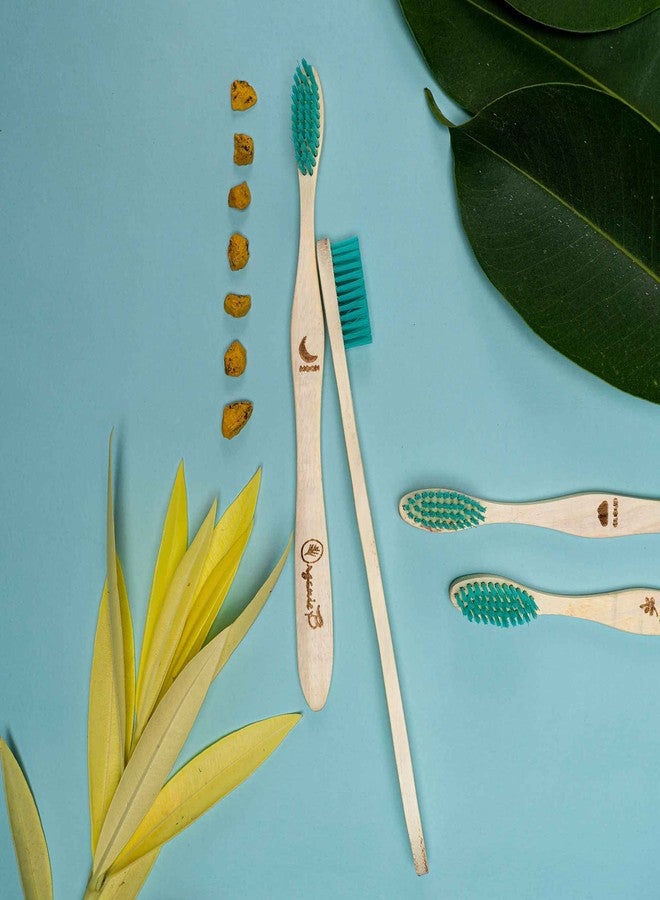 Organic B Neem Toothbrush|4 Pcs|Soft Bristles| Green| Adult - Image 2