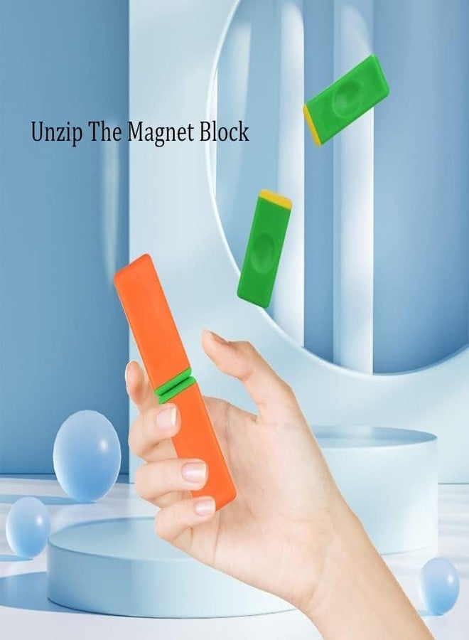 Fiddlys Fidget Brick Magnetic Stick Mini Finger (Purple/White Cap Multicolor Pack of 2 - Image 5
