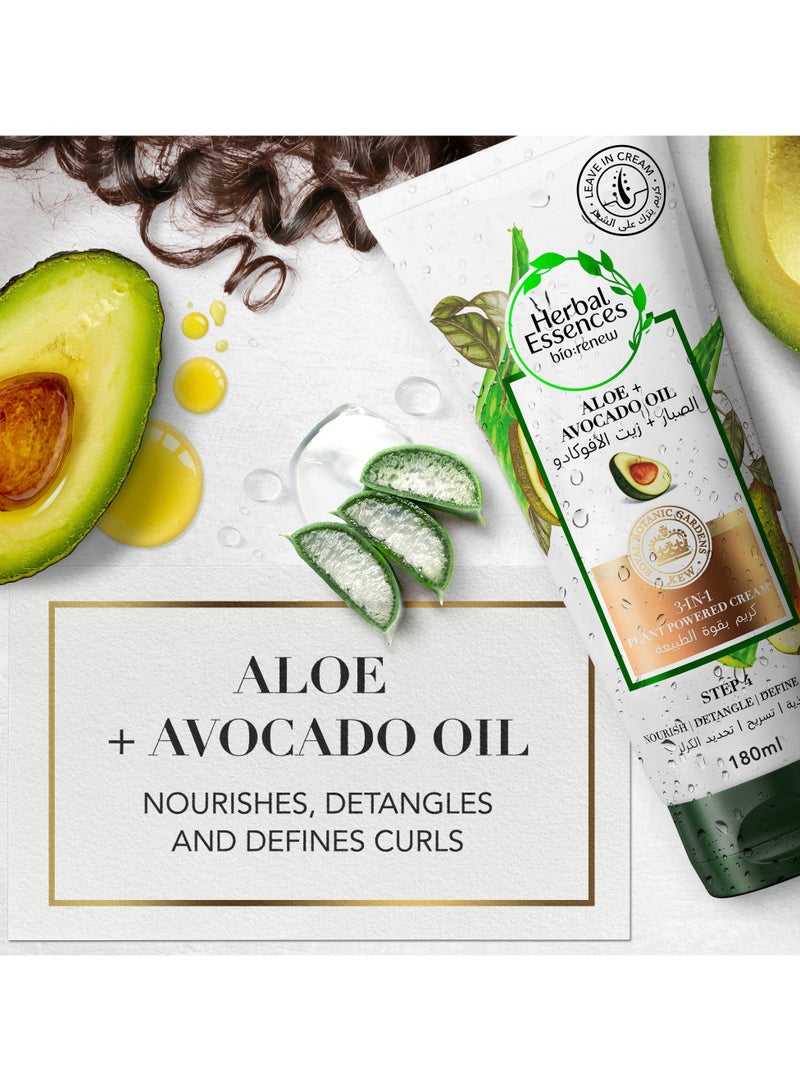 Herbal Essences Sulfate-Free 3-In-1 Plant Powered  Aloe And Avocado Oil Leave-in Cream - Image 2