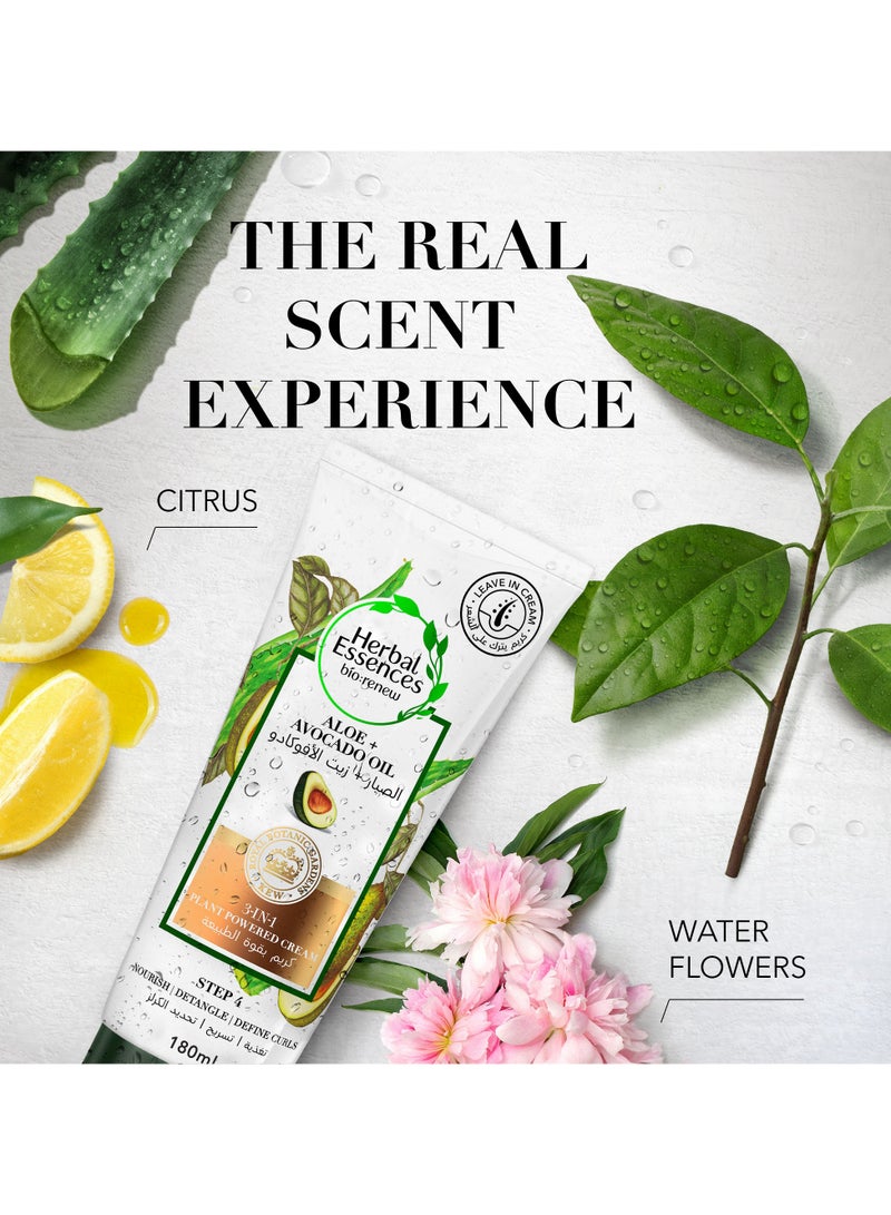 Herbal Essences Sulfate-Free 3-In-1 Plant Powered  Aloe And Avocado Oil Leave-in Cream - Image 4