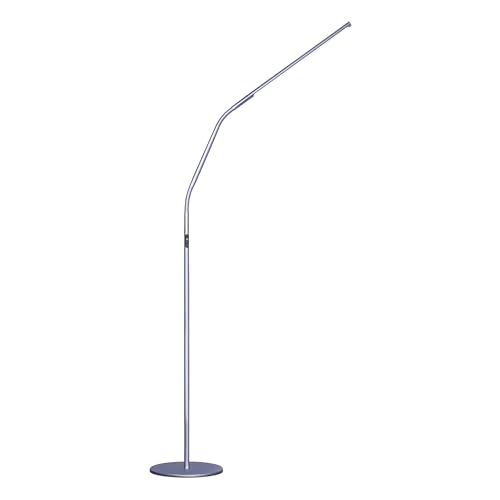 Daylight Slimline 4 LED Floor Lamp 6000K 3200 Lux 4 Brightness Levels USBC Port for Fast Charging Sleek Design AntiGlare Shade Flexible Height Adjustment Ice Grey - Image 1