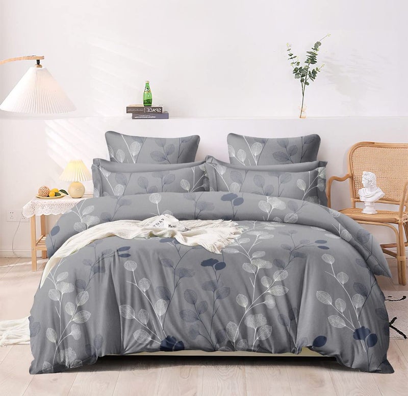 PRISCILLA 400 TC Soft Premium Cotton Super King Size Bedsheet 108 x 108 Inches with 2 Pillow Covers Design 1 - Image 1
