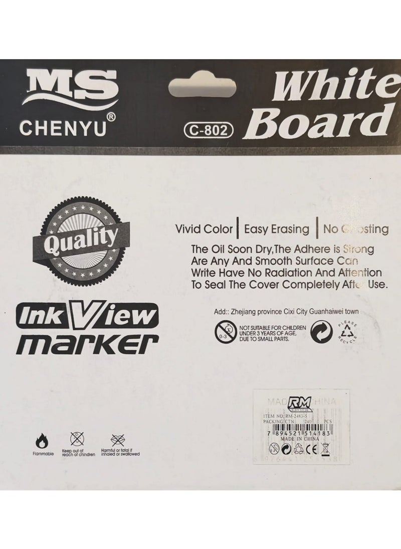 3-Piece White Board Marker Set Multicolour With Eraser
