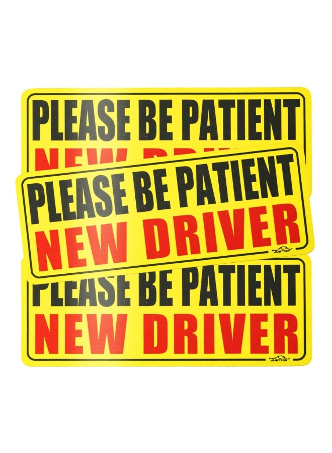 جديد السائق المغناطيس للسيارة, يرجى أن تكون مريض طالب السائق, 3PCs جديد السائق المغناطيس السلامة تحذير المغناطيسي عاكس مبتدئ السائق مضاد الملصق,السيارة الاكسسوارات الخارجية - Image 1