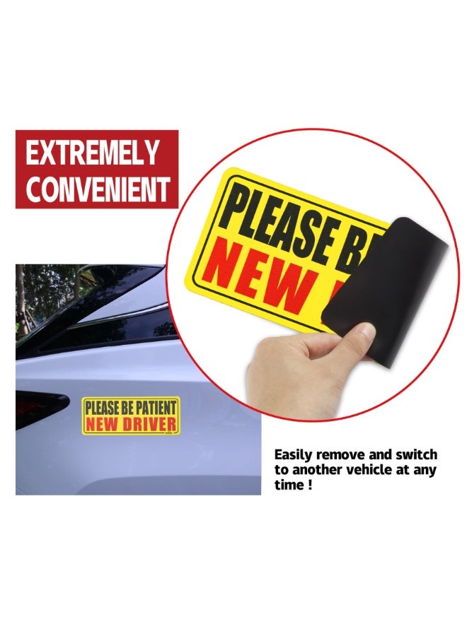 جديد السائق المغناطيس للسيارة, يرجى أن تكون مريض طالب السائق, 3PCs جديد السائق المغناطيس السلامة تحذير المغناطيسي عاكس مبتدئ السائق مضاد الملصق,السيارة الاكسسوارات الخارجية - Image 4