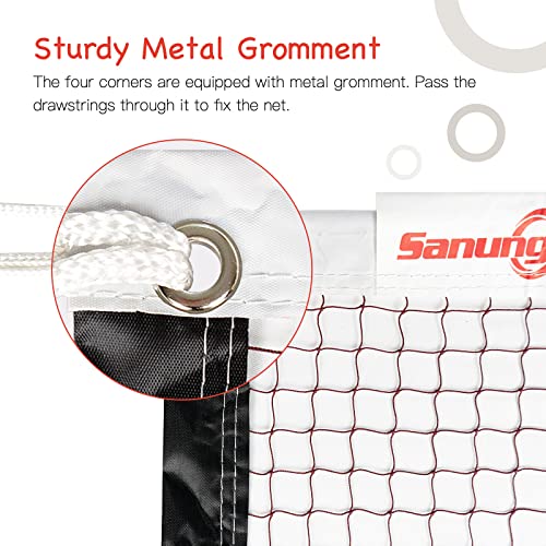 Sanung Badminton Net Standard Size AllWeather Portable Badminton Net Replacement for Indoor Outdoor Use with Storage Bag - Image 3