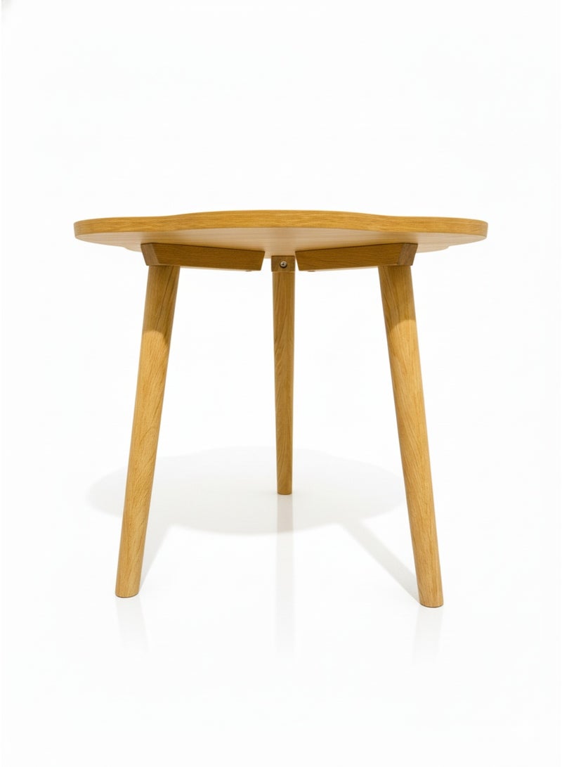 واو طاولة جانبية على شكل سحابة من واو - طاولة جانبية وطاولة قهوة أنيقة من الخشب الصلب لغرفة المعيشة، وغرفة النوم، وغرفة الأطفال، والمساحات الصغيرة (خشب طبيعي) - Image 3