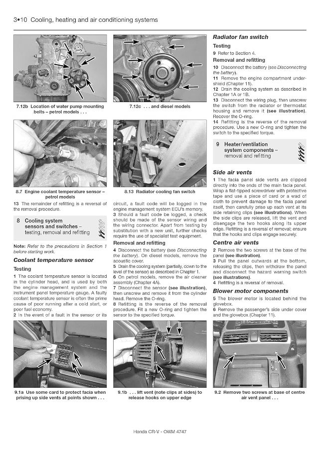 Honda CR-V Petrol & Diesel (02 - 06) Haynes Repair Manual  - Image 3