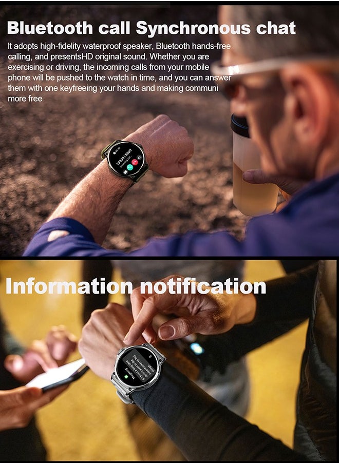 RollsTimi  Smart Watches for Men, 710mAh Battery, 1.85" Round Big Screen Fitness Tracker with Heart Rate Monitor, Sports Watch for Android/iOS Phones,Black  - Image 4
