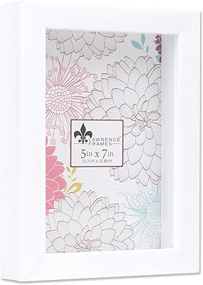 Lawrence Frames Lawrence Frames 785257 Shadow Box Frame, 5x7, White  - Image 1