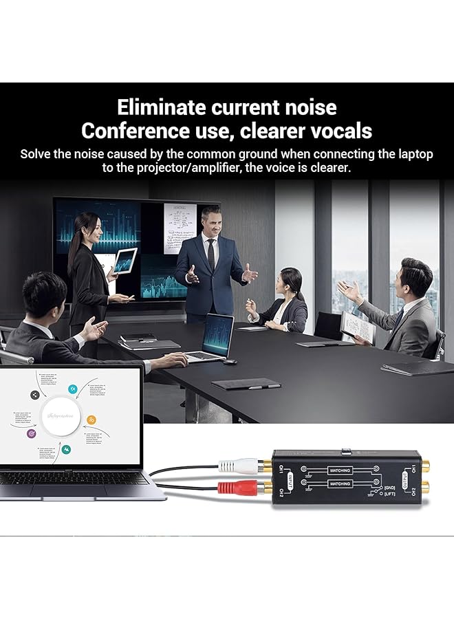 Generic Ground Loop Noise Isolator, Noise Filter With 600Ω Input & Output Impedance, 0-20Khz Frequency Response, Eliminate Buzzing Noise For Car Audio And Home Stereo System  - Image 4
