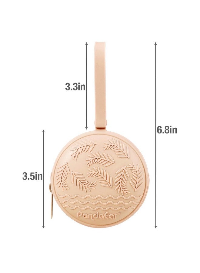 باندا إير مجموعة حاملات اللهايات من باندا إير (٤ قطع) | جرابان من السيليكون المحمول للسفر، وحافظة شفافة لحمل الحلمات، وصناديق سفر | خالية من مادة BPA | حاملات ملحقات عالمية - Image 3