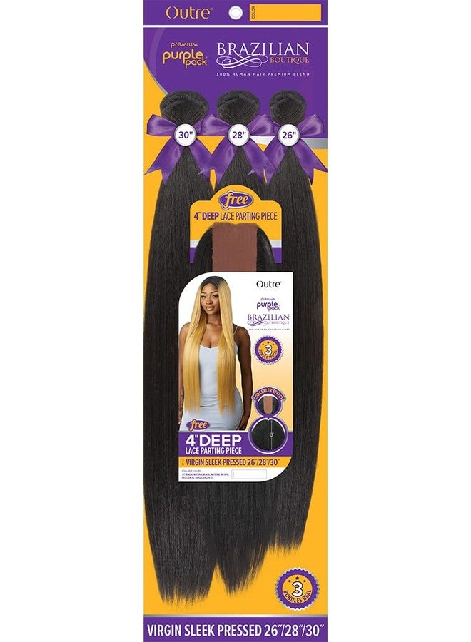 Outre Purple Pack Brazilian Boutique-Virgin Sleek Pressed 262830 (NATURAL BLACK) - Image 2