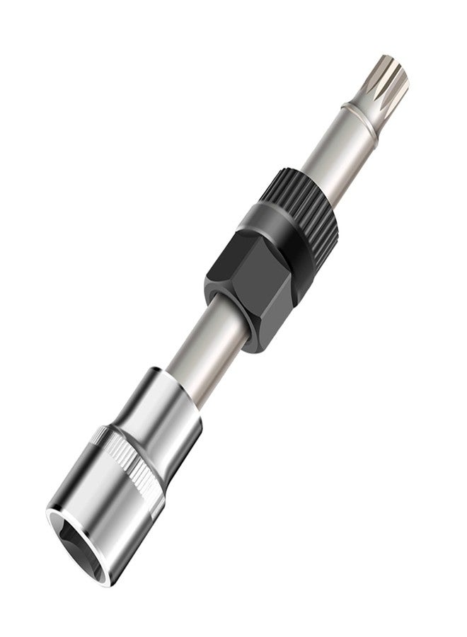 JEUCLEL مفتاح مولد كهربائي JEUCLEL 1/2"Dr M10، مثقاب مقبس بكرة المولد 33 سنًا، مقبس أداة بكرة فك توصيل المولد بطرف 10 مم × 12 مم للتركيب الدقيق وإزالة بكرات السيارات - Image 1
