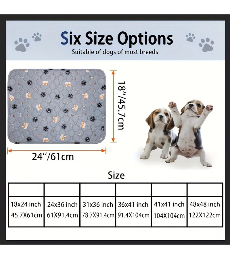 1 Pack Washable Dog Pee Pads 48x48in Super Thickened Absorbent Reusable Puppy Pads Waterproof Non Slip Whelping Pads Leakproof Urine Training Pads For Potty Training - Image 2