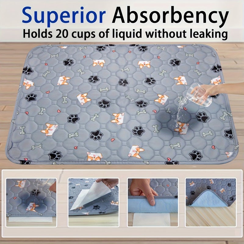 1 Pack Washable Dog Pee Pads 48x48in Super Thickened Absorbent Reusable Puppy Pads Waterproof Non Slip Whelping Pads Leakproof Urine Training Pads For Potty Training - Image 4