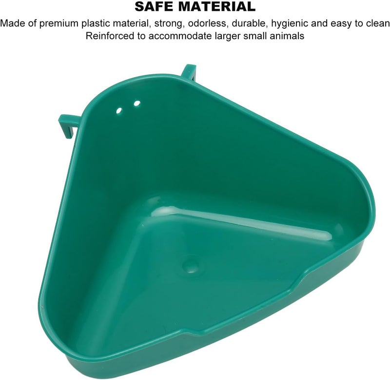 Corner Rabbit Litter Box, Fanshaped Bunny Corner Toilet Box Pan Plastic Potty Trainer for Adult Guinea Pigs Chinchilla Ferret Galesaur (S) - Image 5