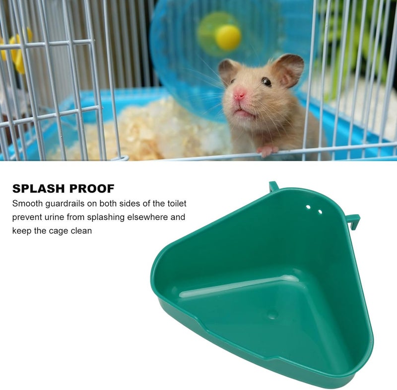 Corner Rabbit Litter Box, Fanshaped Bunny Corner Toilet Box Pan Plastic Potty Trainer for Adult Guinea Pigs Chinchilla Ferret Galesaur (S) - Image 2