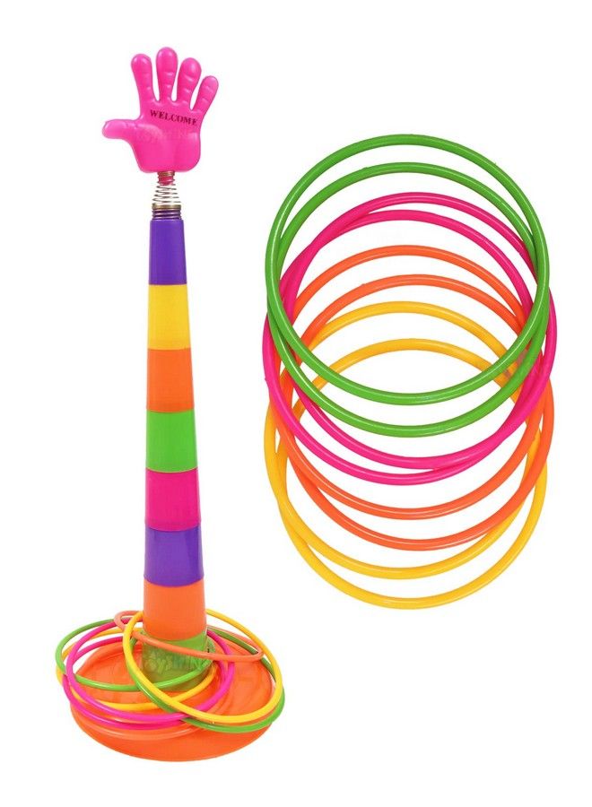 Toyshine 2 In 1 Ring Toss Game ; Shape Sorter Color Recognition Aim And Strike Game Multicolor  - Image 1