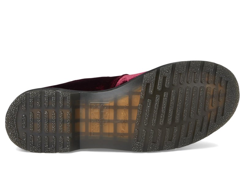 Dr. Martens Womens Vegan 8065 Velvet Mary Jane Shoe, Cherry Red, 7 - Image 3