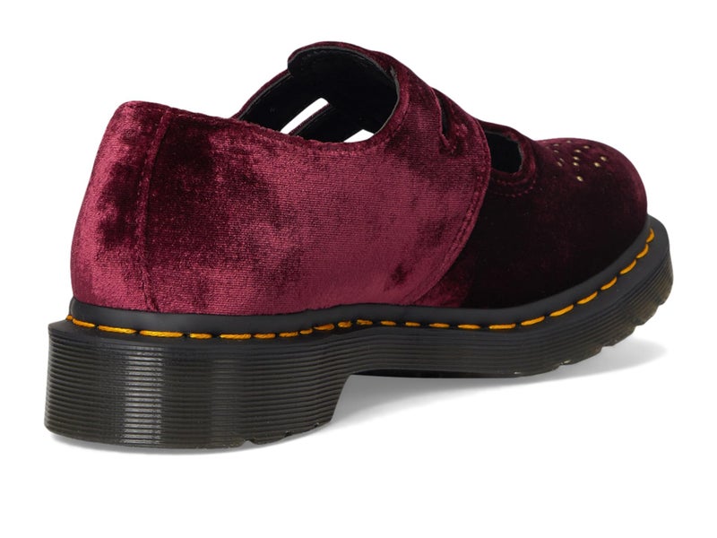 Dr. Martens Womens Vegan 8065 Velvet Mary Jane Shoe, Cherry Red, 7 - Image 5