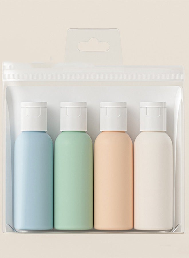 Travel Portable Cosmetic Dispensing Bottle Set, 60ml Four-Piece Shampoo Shower Gel Lotion Tube Flip Top Bottle For Toiletries, TSA Approved, Leakproof Travel Container Set Portable  - Image 1