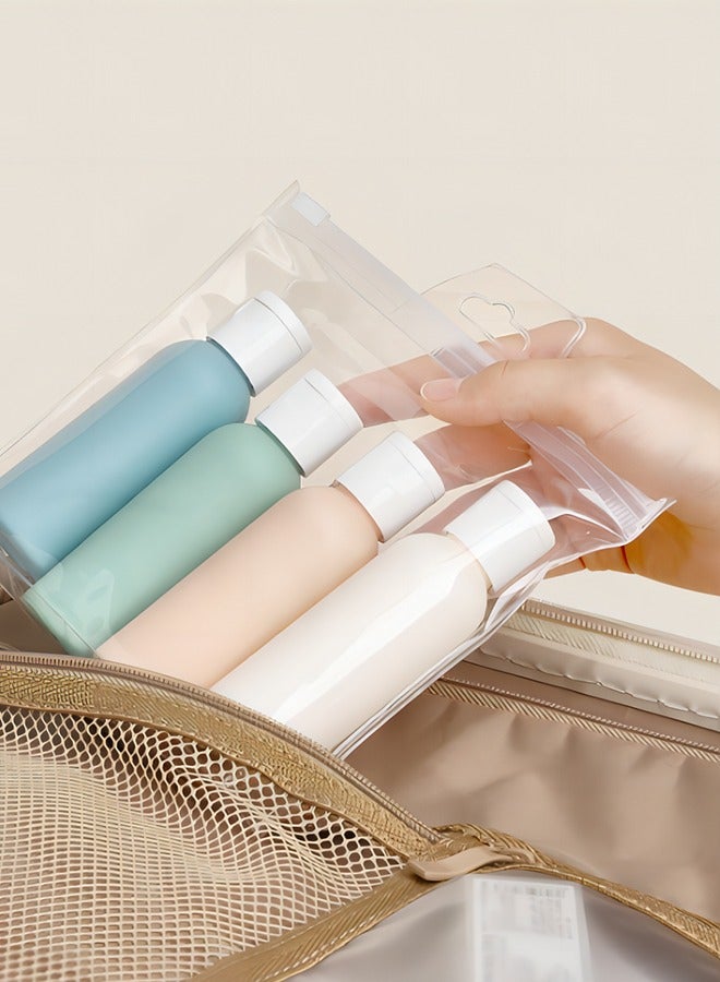 Travel Portable Cosmetic Dispensing Bottle Set, 60ml Four-Piece Shampoo Shower Gel Lotion Tube Flip Top Bottle For Toiletries, TSA Approved, Leakproof Travel Container Set Portable  - Image 3