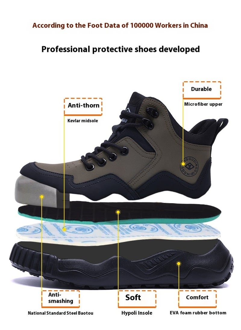 Steel Toe Shoes for Men Lightweight Safety Shoes Comfortable Puncture Proof Slip On Indestructible Work Shoes and Fashion Sneakers. - Image 3