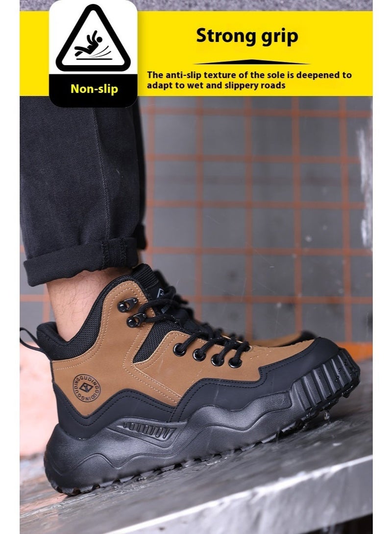 Dinggu Steel Toe Shoes for Men Lightweight Safety Shoes Comfortable Puncture Proof Slip On Indestructible Work Shoes and Fashion Sneakers. - Image 5