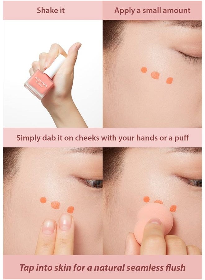JUICY-PANG WATER BLUSHER (PK03 - Guava Pearl) - Korean liquid blush for cheeks k beauty makeup