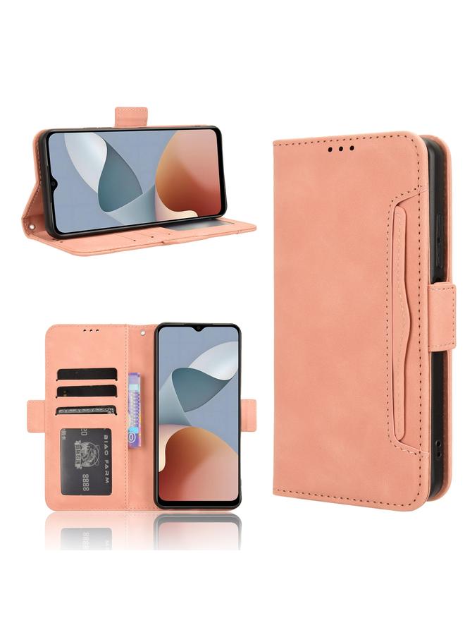 erorex Case For ZTE Blade A54 Skin Feel Calf Texture Card Slots Leather Phone Case - Image 1