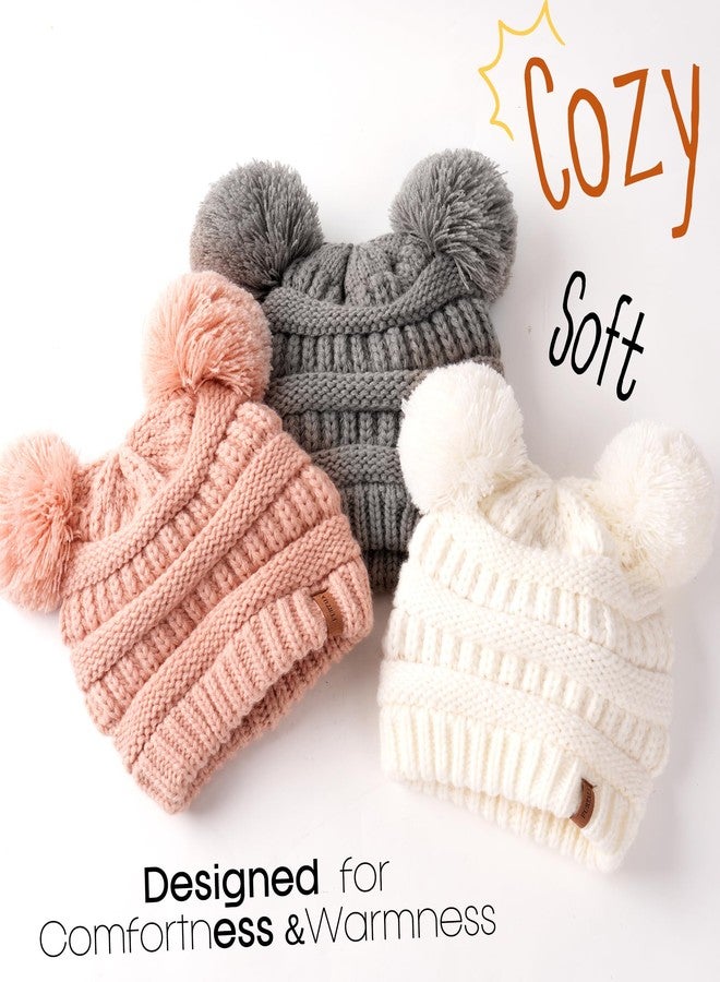 FURTALK Baby Winter Knitted Beanie Hat Soft Warm Pom Pom for Infant Toddler Skull Cap - Image 2