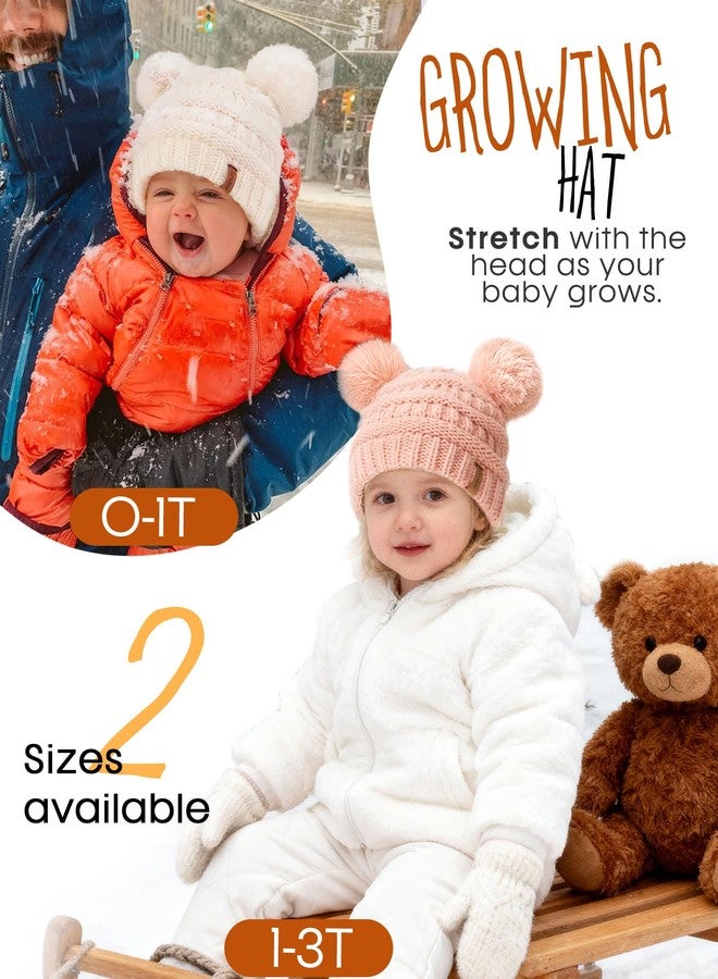 FURTALK Baby Winter Knitted Beanie Hat Soft Warm Pom Pom for Infant Toddler Skull Cap - Image 3
