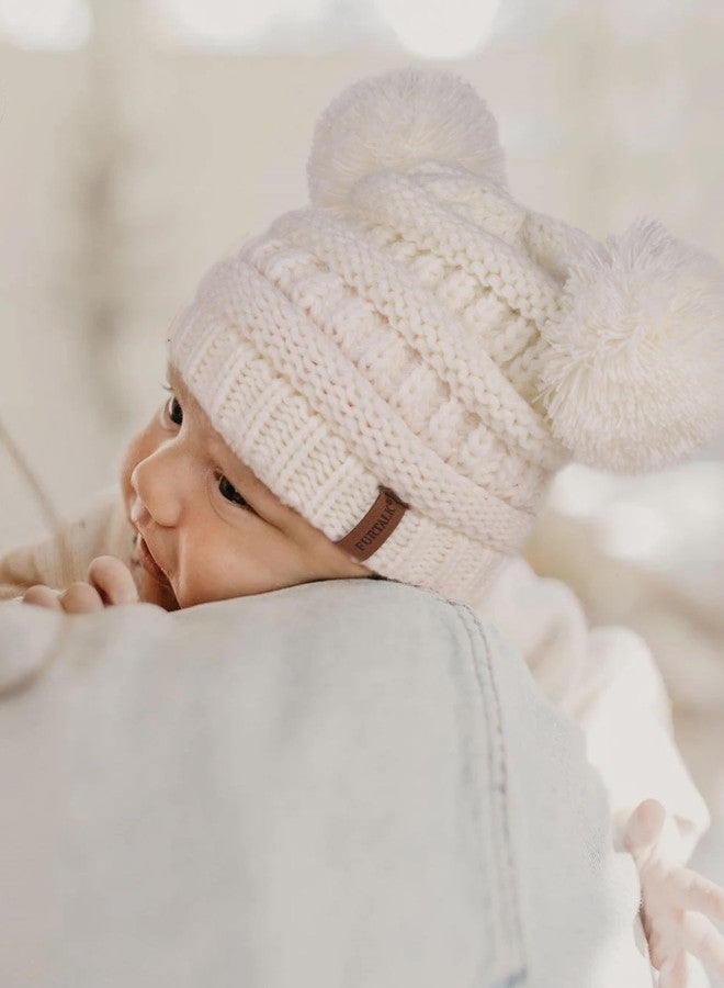 FURTALK Baby Winter Knitted Beanie Hat Soft Warm Pom Pom for Infant Toddler Skull Cap - Image 4