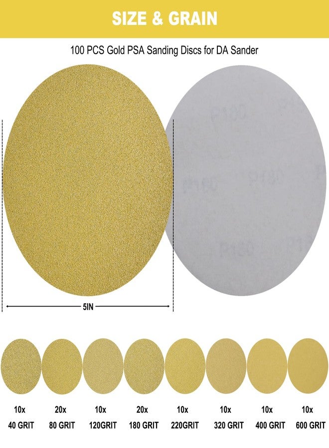 SACKORANGE 100 PCS 6 Inch PSA Sanding Discs -40, 80, 120, 180, 220, 320, 400, 600 Grit- 6" Self Adhesive Stickyback Sandpaper Discs for DA Sander, Sand Automotive Car Paint, Woodworking Wood, Metal - Image 2