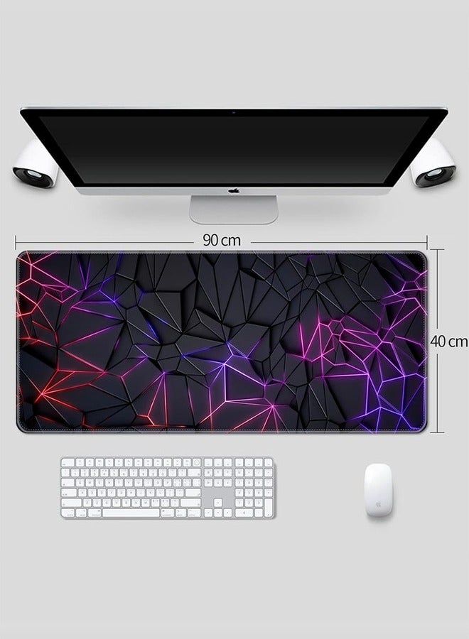 900x400mm Large Mouse Pad  Extended Mouse Pad Non-Slip Rubber Base Gaming Mouse pad Office Desk Mat Desk Pad Smooth Cloth Surface Keyboard Mouse Pads For Computers (3D) - Image 4