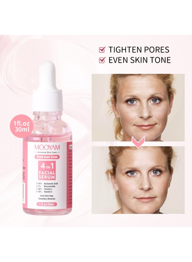 MOOYAM 4 In 1 Facial Serum Face Serum 30ml with Vitamin C Niacinamide Hyaluronic Acid and Vitamin E Advanced Brightening And Protection - Image 5