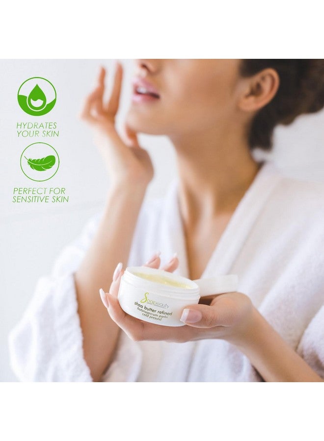 سوبيوتي زبدة الشيا الأفريقية المكررة النقية ١٠٠٪ من سوب بيوتي - معصورة بالطرد المركزي، عديمة الرائحة - مرطب نقي للبشرة والشعر - مصدرها غانا بطريقة أخلاقية | ٣٢ أونصة - Image 2