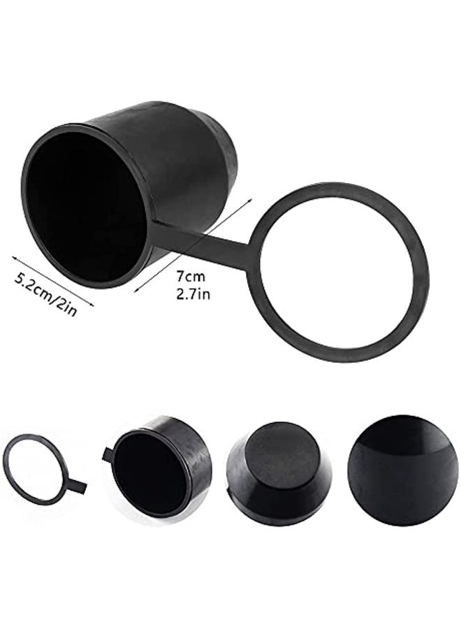 Generic Trailer Hitch Protective Cap 2 Pieces Trailer Hitch Cover Cap Dustproof And Waterproof For Car Motorhome Trailer Ball Head Protection (Black) - Image 4