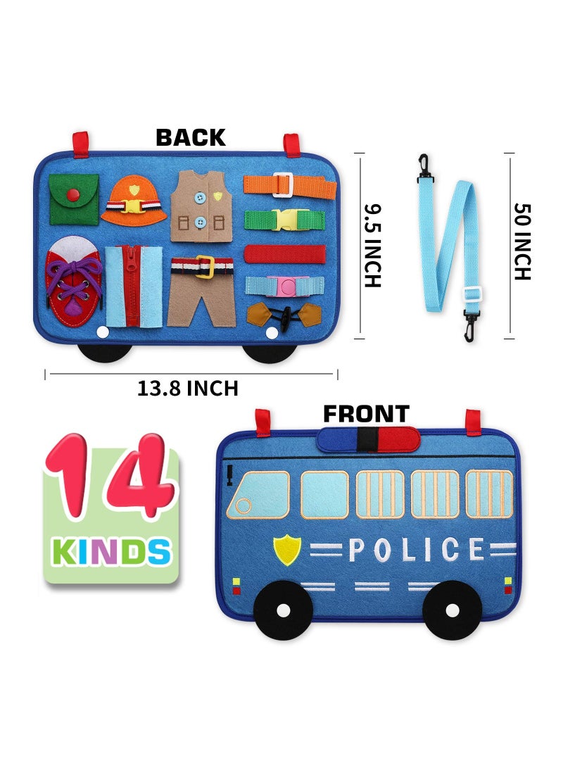 SOLARAE Toddler Busy Board - Montessori Sensory Activity Board for Toddlers - Develops Basic and Fine Motor Skills - Learn to Dress Toys - Image 2