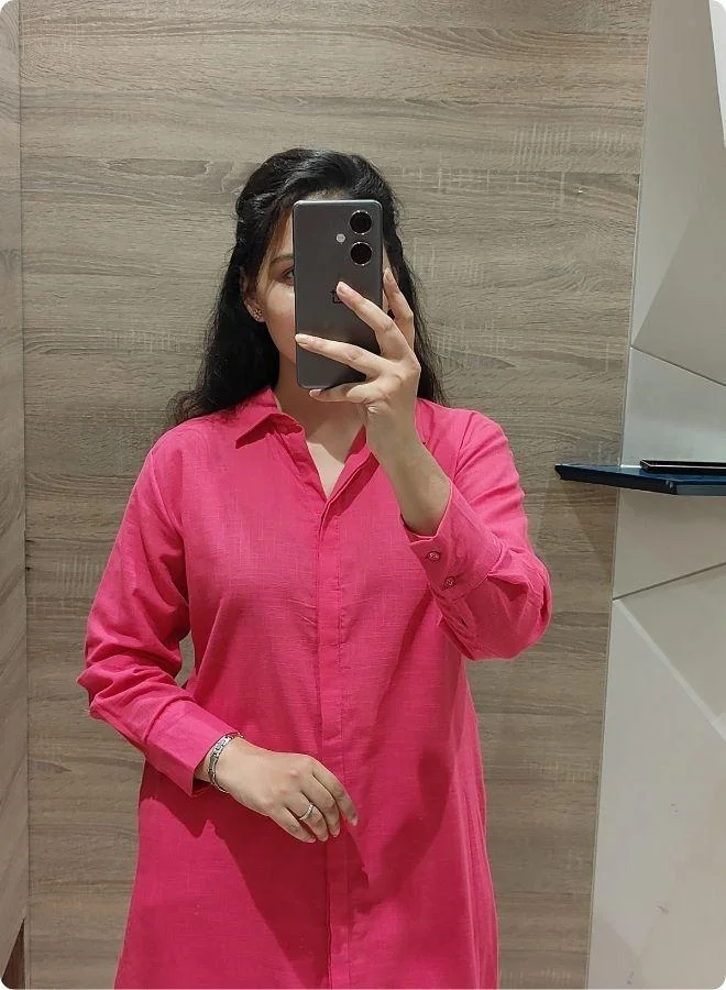 #Be Pink Solid Co-ord Set